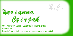 marianna czirjak business card